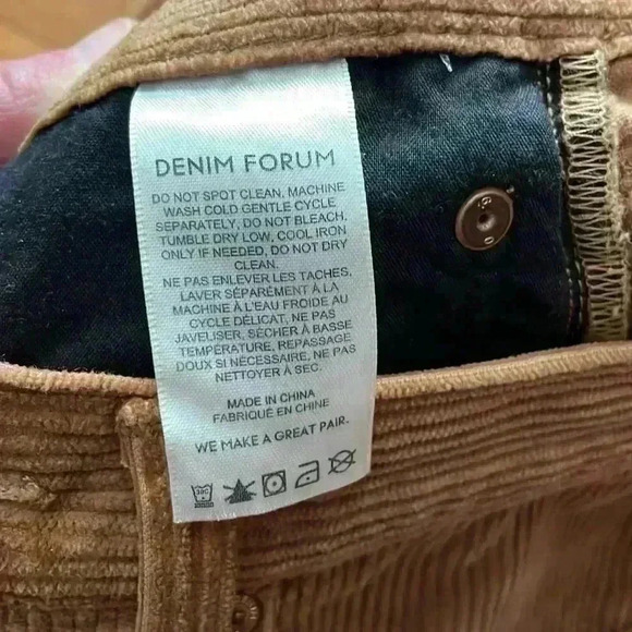 denim forum corduroy pants size 27 - Picture 8 of 9